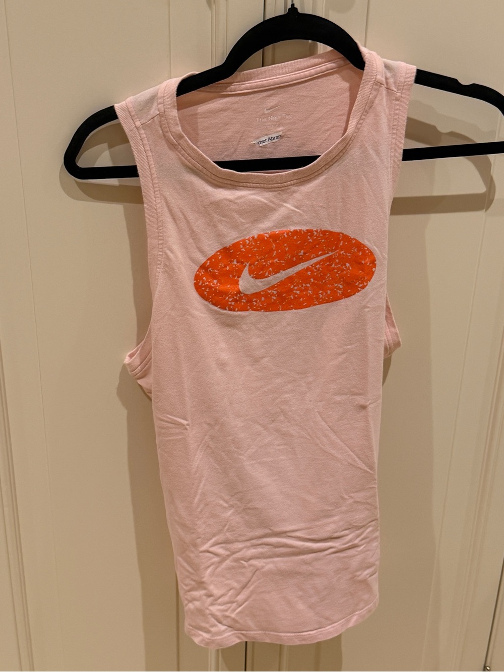 Nike Women’s Pink Sleeveless Logo Tank - Orange Swoosh